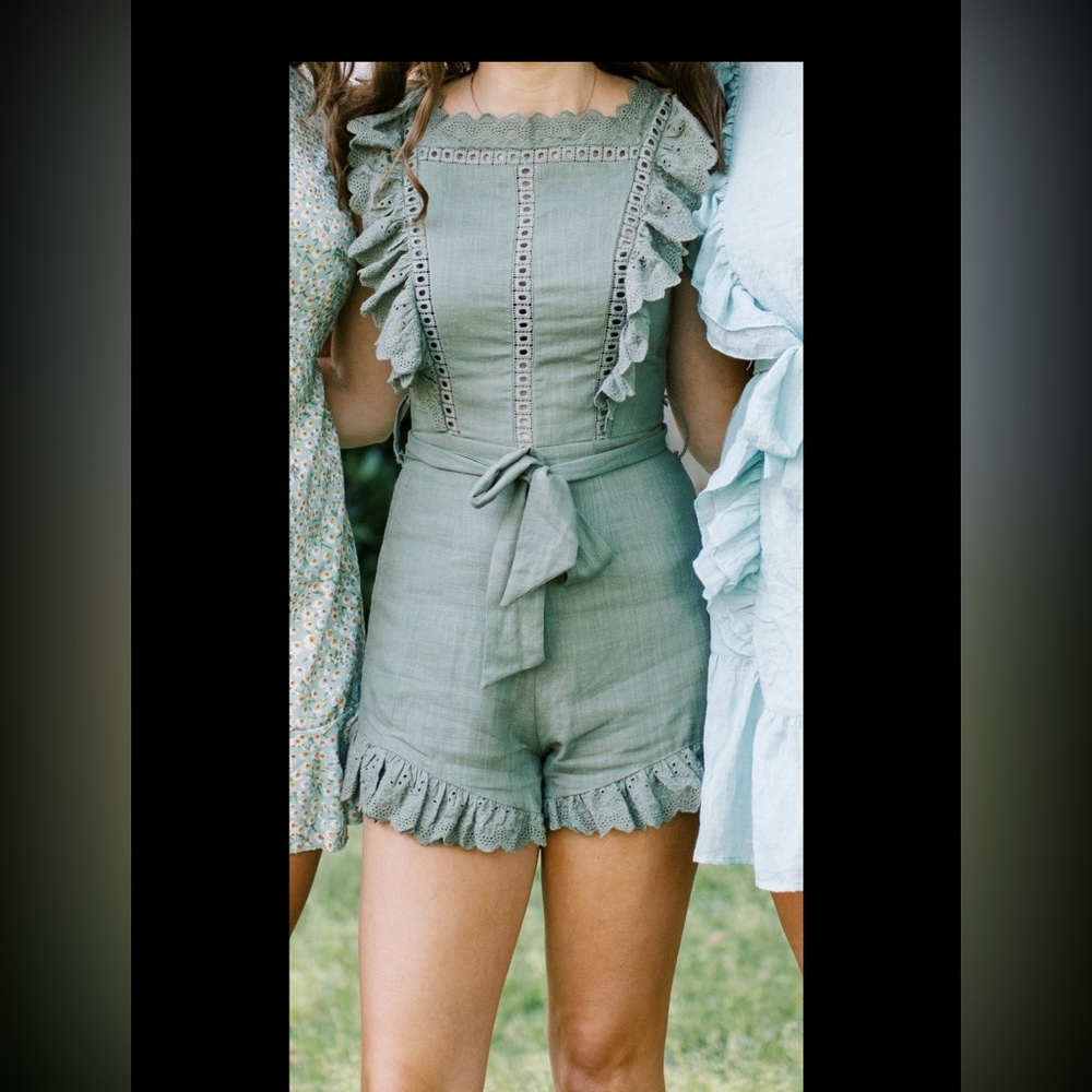 Hello Molly Green Romper